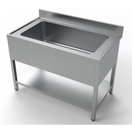 Chiuvetă profesională, unitate cu chiuvetă mare, SINK UNIT 1200, Combi Steel