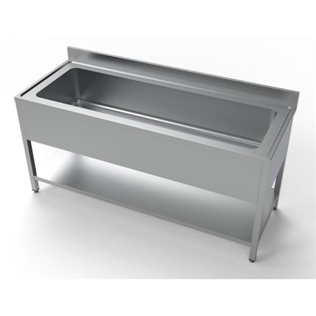 Unitate chiuvetă, cu chiuvetă mare, 1800 mm, Combi Steel