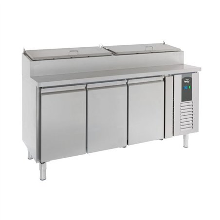 Saladette, 3 uși, 8 compartimente 1/3GN, SALADETTE 3 DOORS 8x1/3GN CONTAINER, Combi Steel