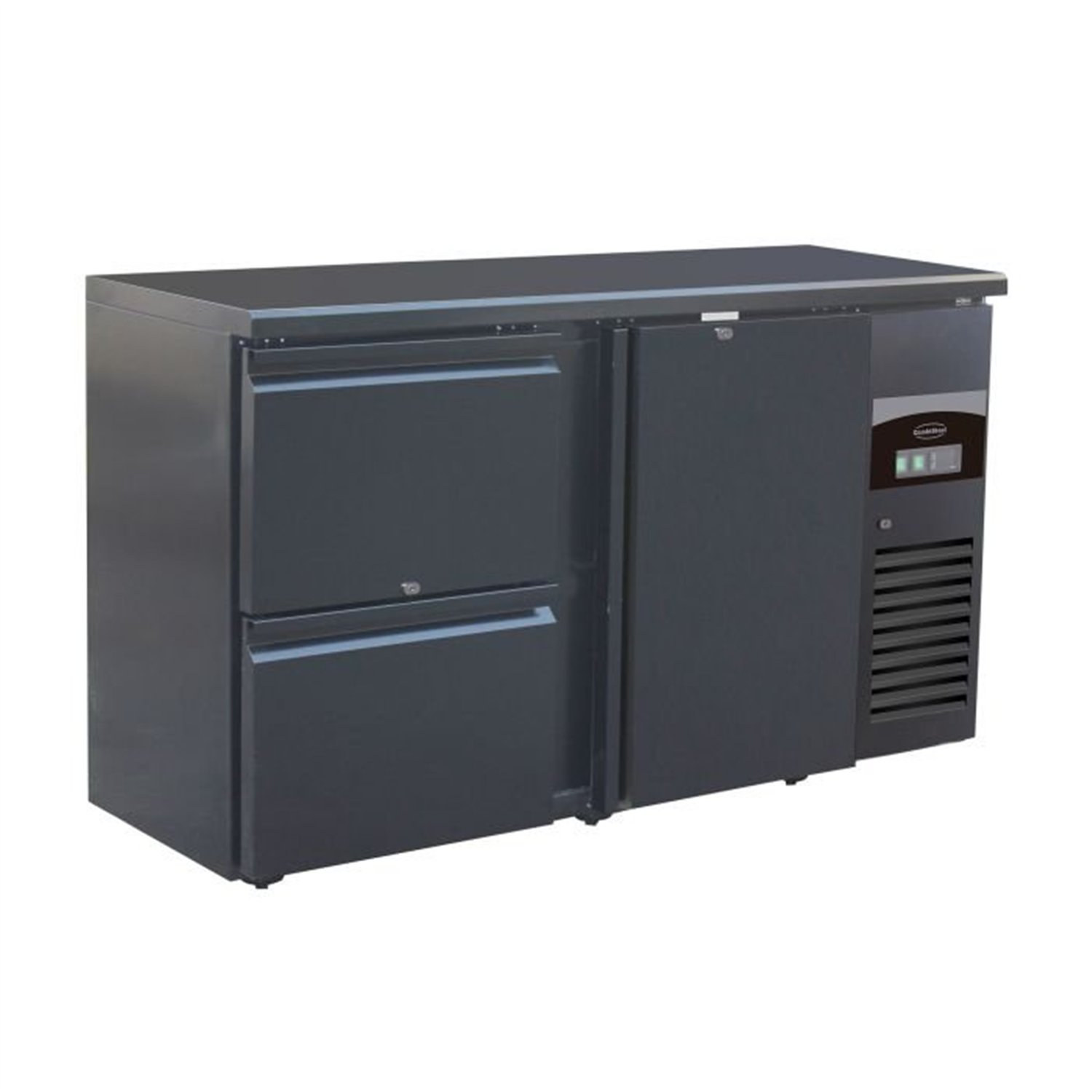 Răcitor băuturi, 1 ușă, 2 sertare, BARCOOLER BLACK 1 DOOR AND 2 DRAWERS, Combi Steel
