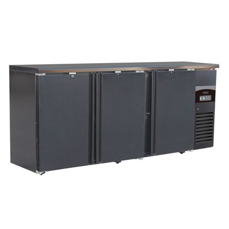 Răcitor băuturi, 3 uși, design elegant, BARCOOLER BLACK 3 DOORS, Combi Steel