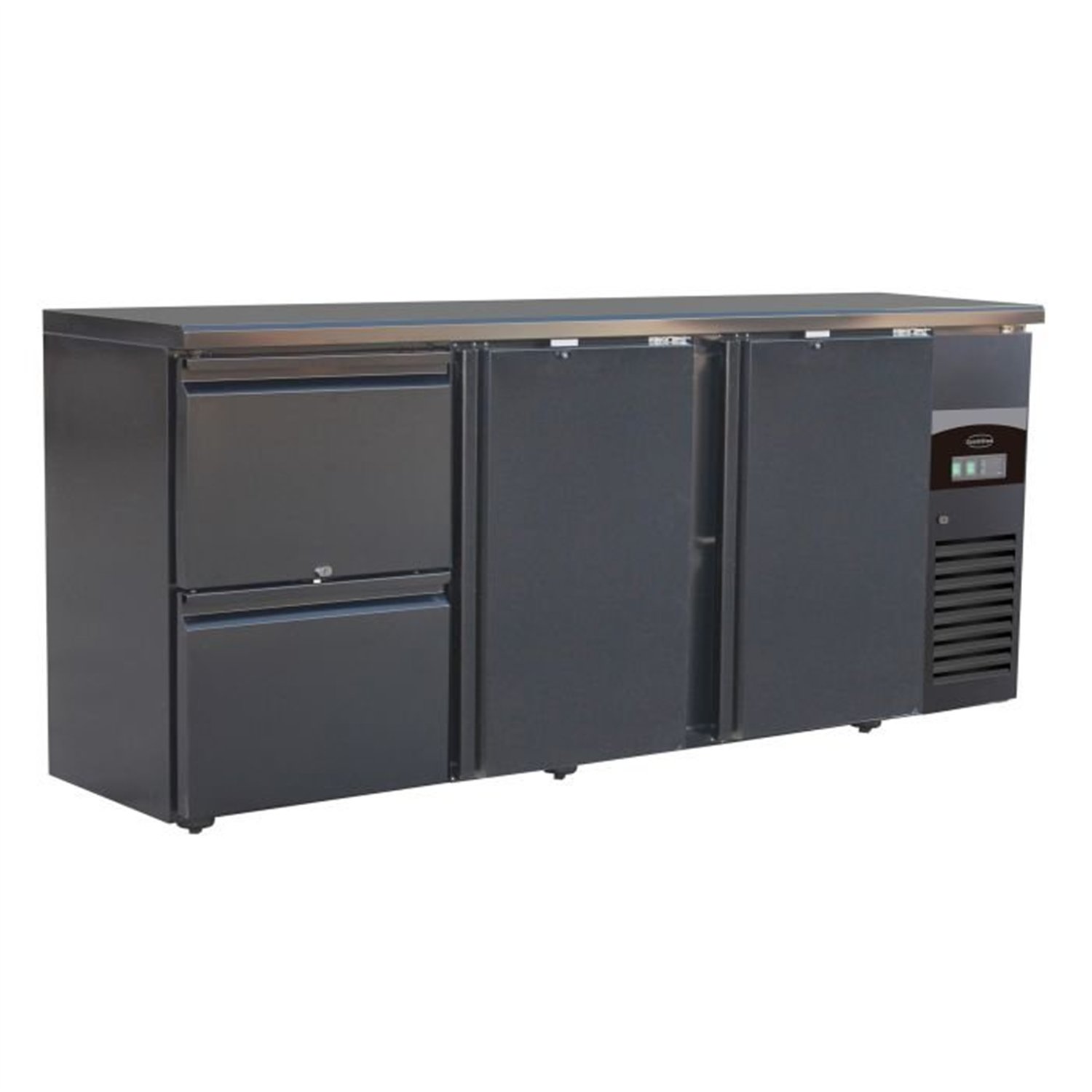 Răcitor băuturi, 2 uși și 2 sertare, BARCOOLER BLACK 2 DOORS AND 2 DRAWERS, Combi Steel
