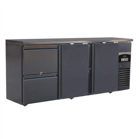 Răcitor băuturi, 2 uși și 2 sertare, BARCOOLER BLACK 2 DOORS AND 2 DRAWERS, Combi Steel