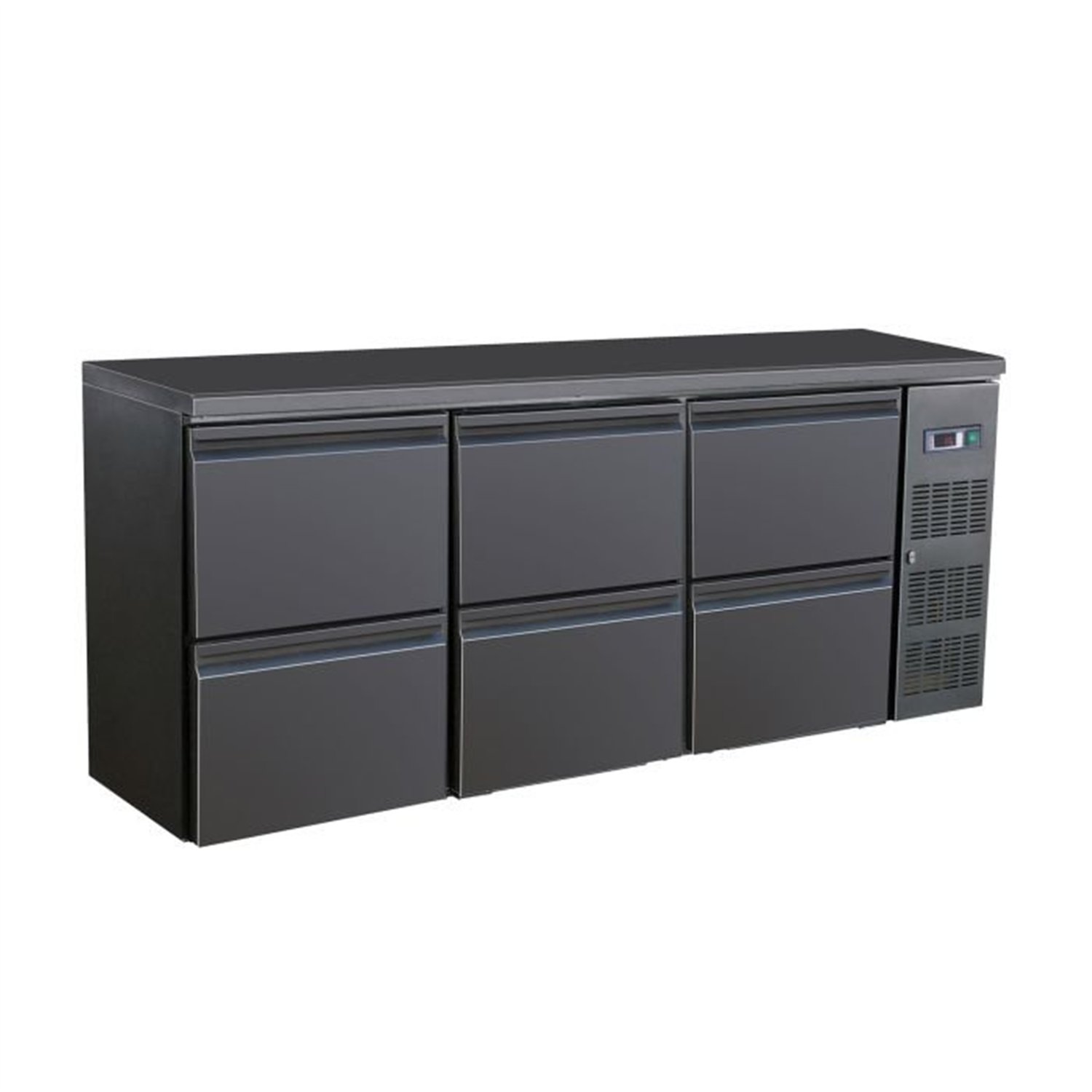 Răcitor băuturi, 6 sertare, BARCOOLER BLACK 6 DRAWERS, Combi Steel