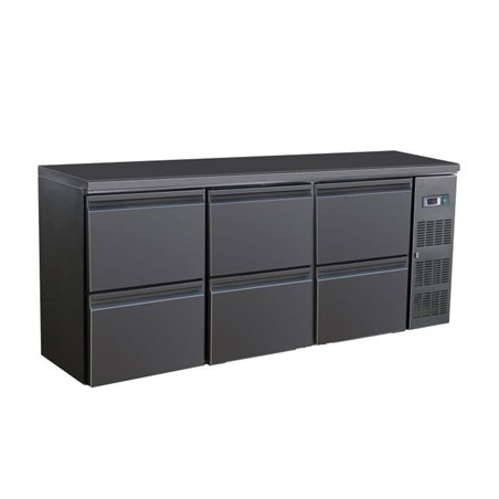 Răcitor băuturi, 6 sertare, BARCOOLER BLACK 6 DRAWERS, Combi Steel