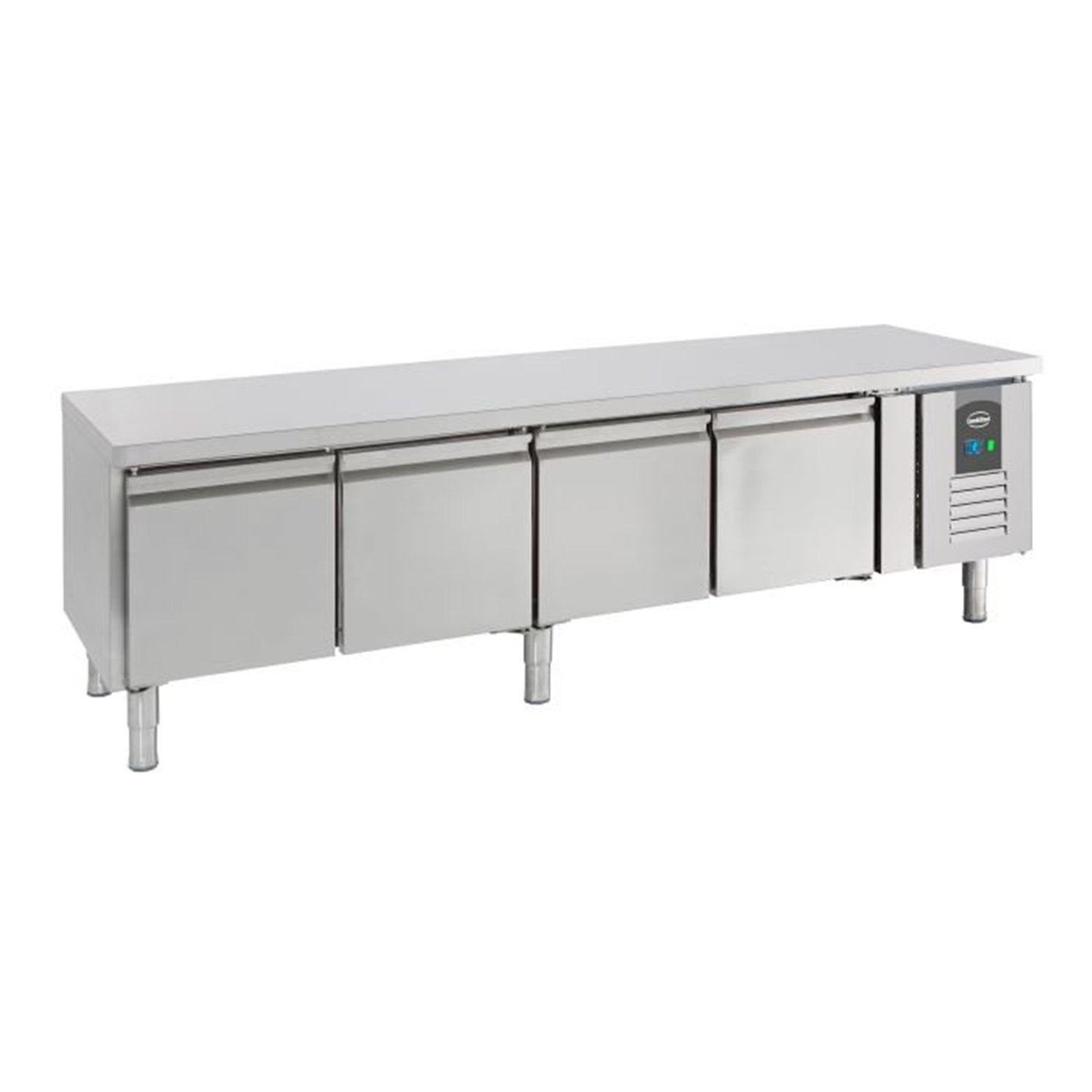 Masă refrigerată, înălțime 650 mm, 4 uși, Combi Steel