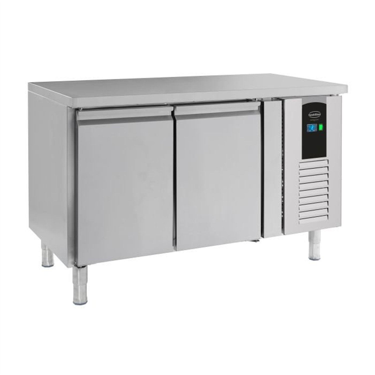 Masă frigorifică, 2 uși, linie energetică, REFRIGERATED COUNTER 2 DOORS ENERGY LINE, Combi Steel