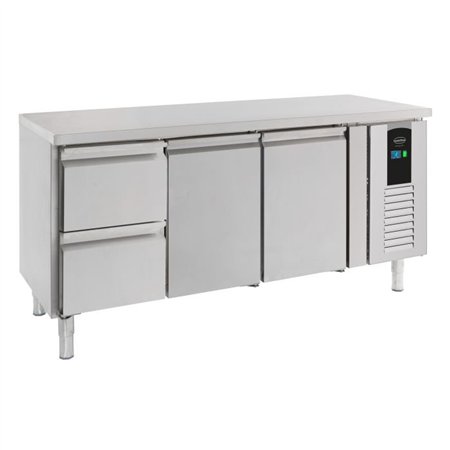 Masă frigorifică, 2 uși și 2 sertare, 700 REFRIGERATED COUNTER ENERGY LINE, Combi Steel