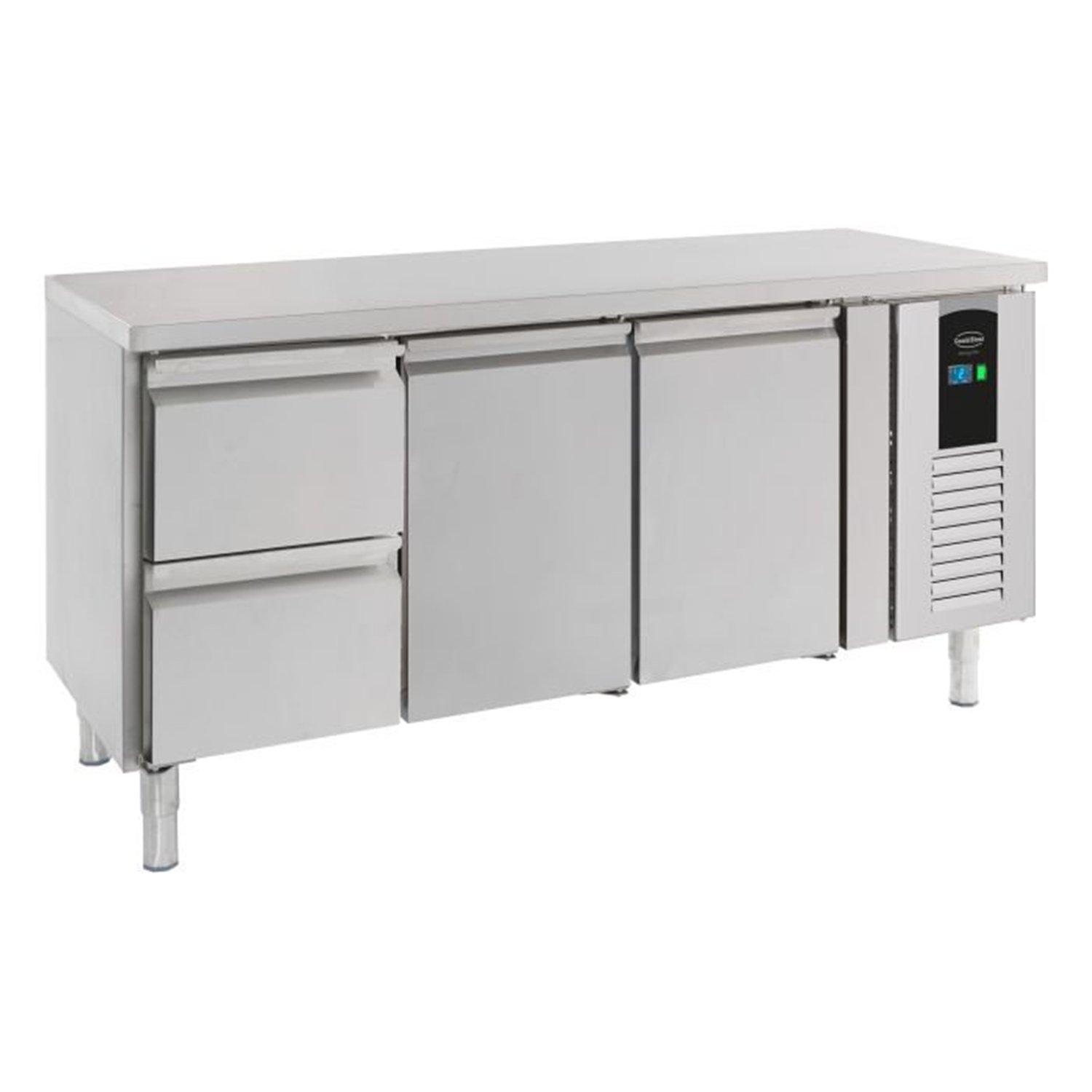 Masă frigorifică, 2 uși și 2 sertare, 700 REFRIGERATED COUNTER ENERGY LINE, Combi Steel