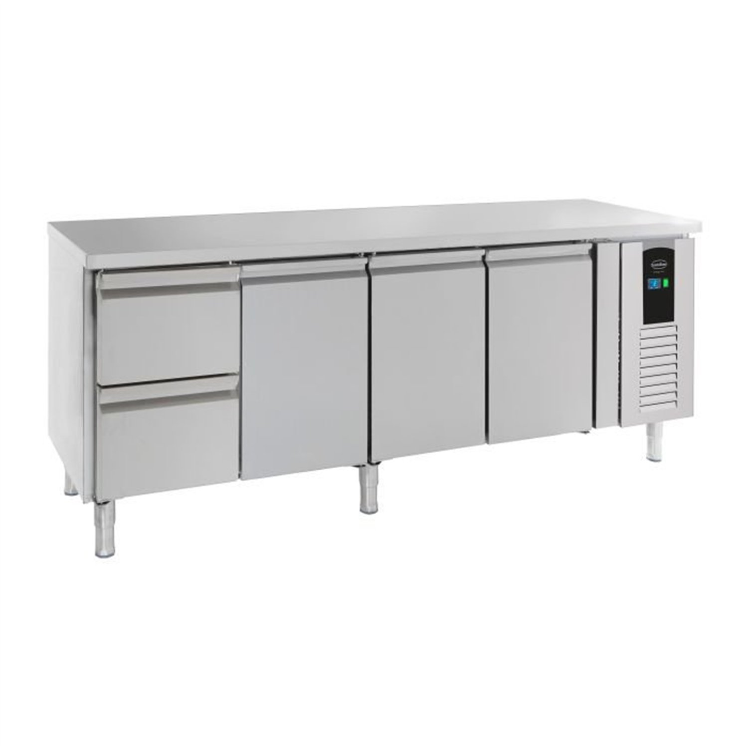 Masă frigorifică, 3 uși și 2 sertare, linie energetică, 700 REFRIGERATED COUNTER 3 DOORS AND 2 DRAWERS ENERGY LINE, Combi Steel.