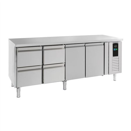 Masă frigorifică, 2 uși și 4 sertare, 700 REFRIGERATED COUNTER 2 DOORS AND 4 DRAWERS ENERGY LINE, Combi Steel