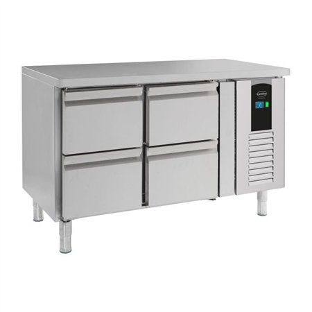 Masă refrigerată, 4 sertare, linie energetică, 700 REFRIGERATED COUNTER 4 DRAWERS ENERGY LINE, Combi Steel