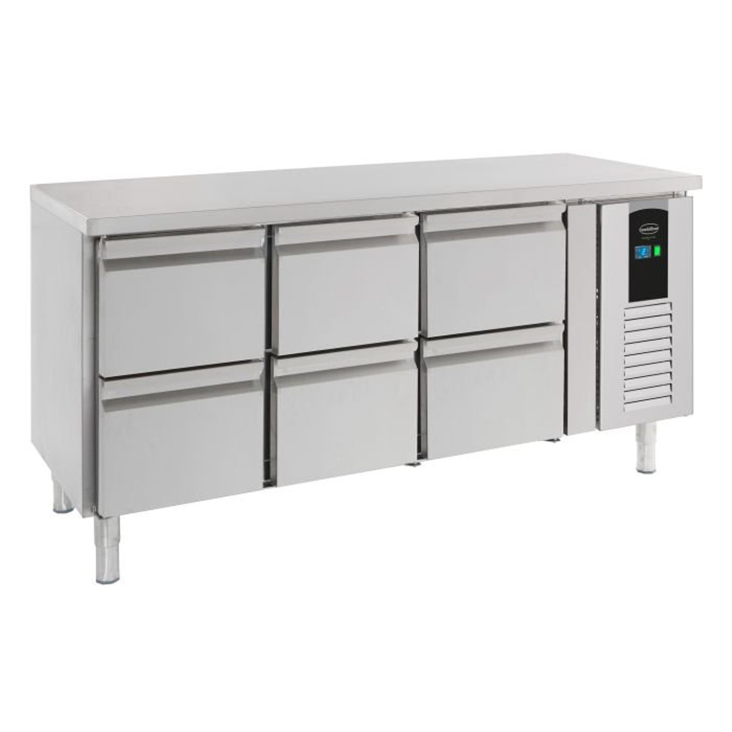 Masă frigorifică, 6 sertare, linie energetică, 700 REFRIGERATED COUNTER 6 DRAWERS ENERGY LINE, Combi Steel