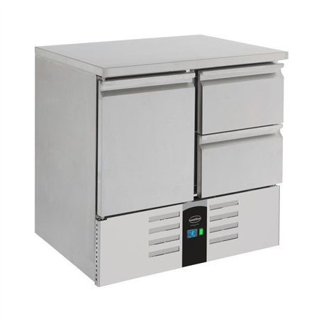 Masă refrigerată, 1 ușă, 2 sertare, cu evaporator, Energy Line, Combi Steel
