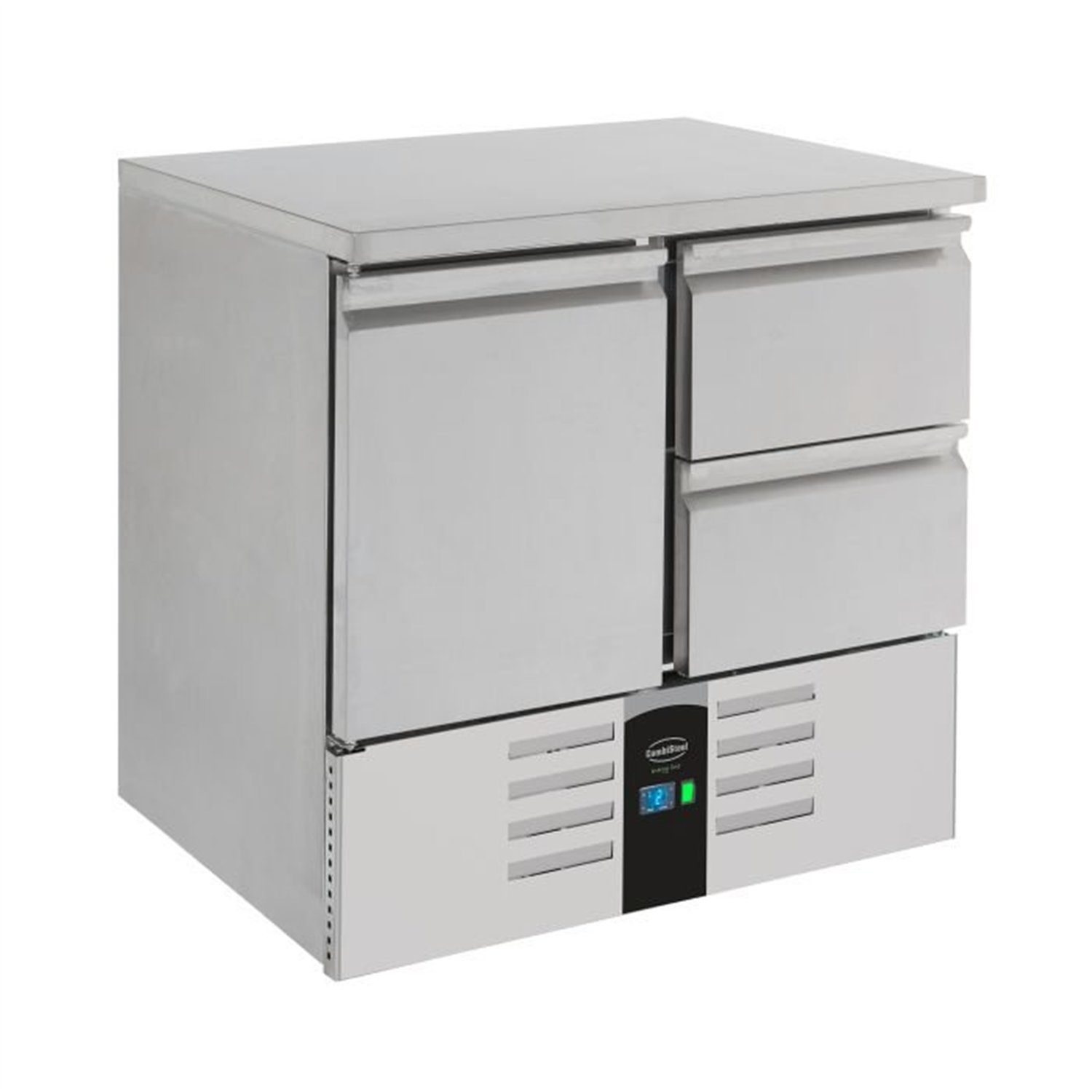Masă refrigerată, 1 ușă, 2 sertare, cu evaporator, Energy Line, Combi Steel