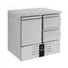 Masă refrigerată, 1 ușă, 2 sertare, cu evaporator, Energy Line, Combi Steel
