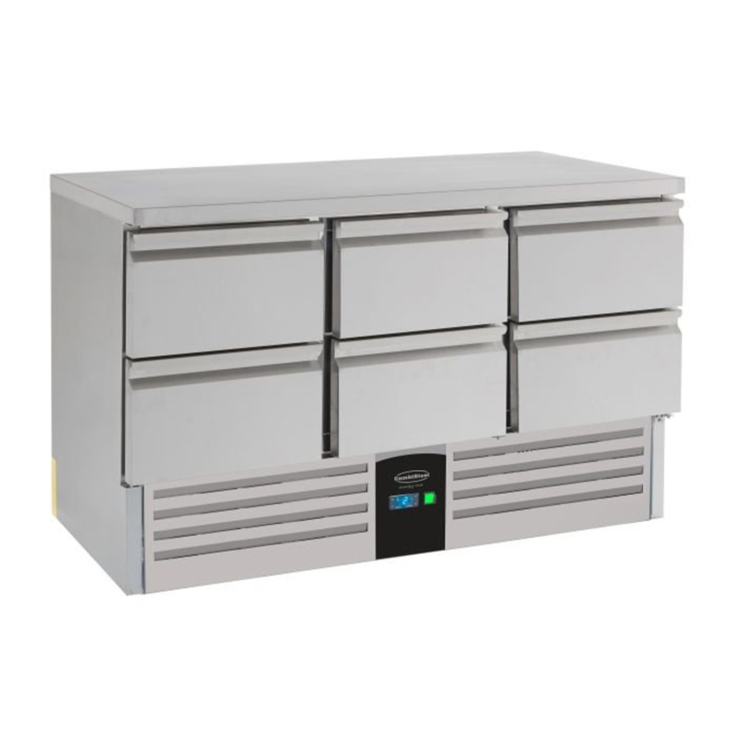 Masă frigorifică, 6 sertare, linie energetică, echipată cu evaporator, Combi Steel