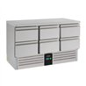 Masă frigorifică, 6 sertare, linie energetică, echipată cu evaporator, Combi Steel