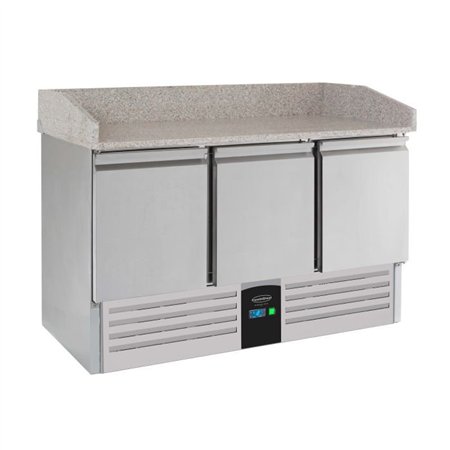 Mese cu răcire pentru pizza, 3 uși, linie energetică, echipată cu evaporator, Combi Steel