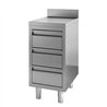 Masă de lucru cu sertare, 700 WORKTABLE WITH DRAWERS UPSTAND 600, Combi Steel