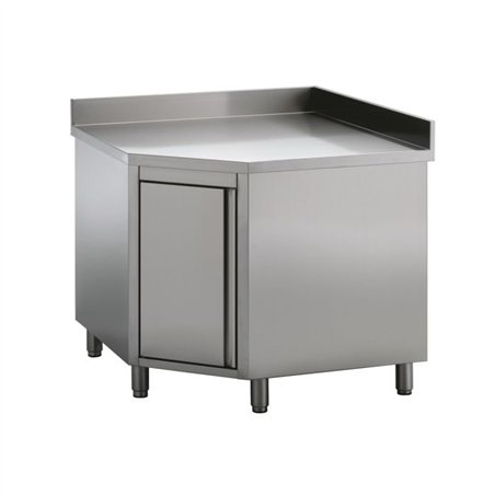 Masă de lucru colțară cu ușă, Combi Steel