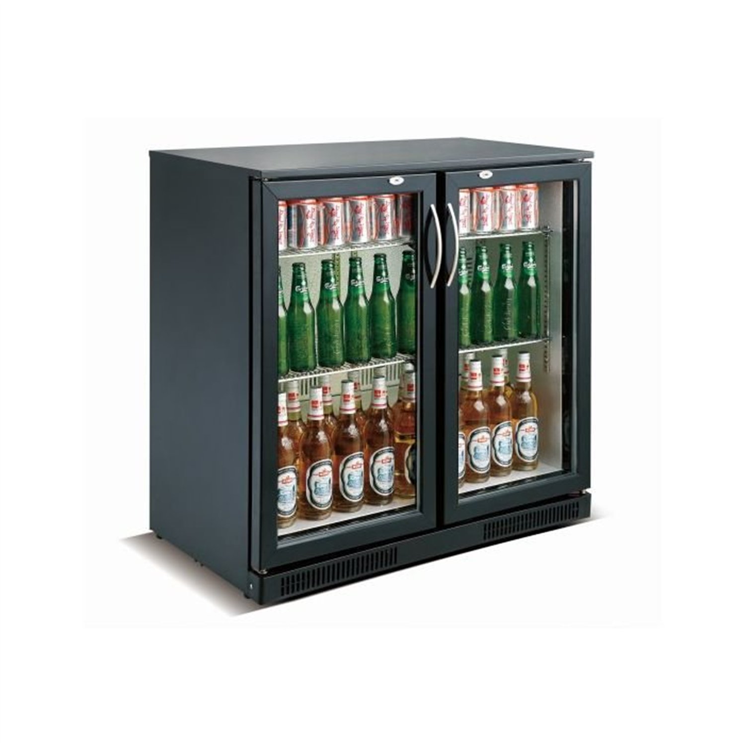 Răcitor backbar, 2 uși, design elegant, BACKBAR COOLER BLACK 2 DOORS, Combi Steel