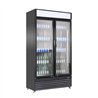 Vitrină frigorifică cu 2 uși din sticlă, BEZ-780 GD BLACK, Combi Steel