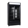 Refrigerator cu uși glisante din sticlă, BEZ-780 SL BLACK, Combi Steel