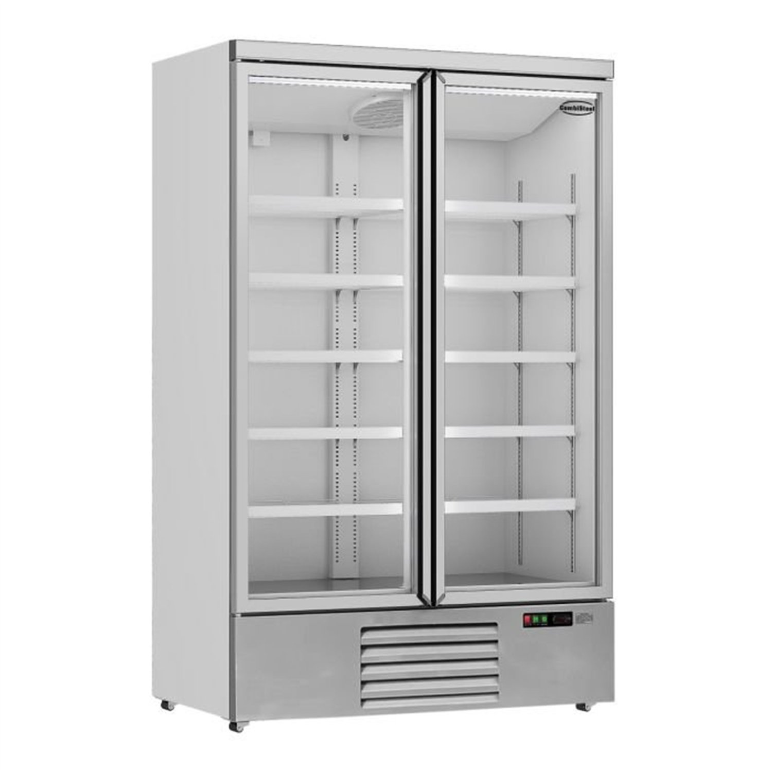Vitrină frigorifică frigorifică, 2 uși din sticlă, JDE-1000R, Combi Steel