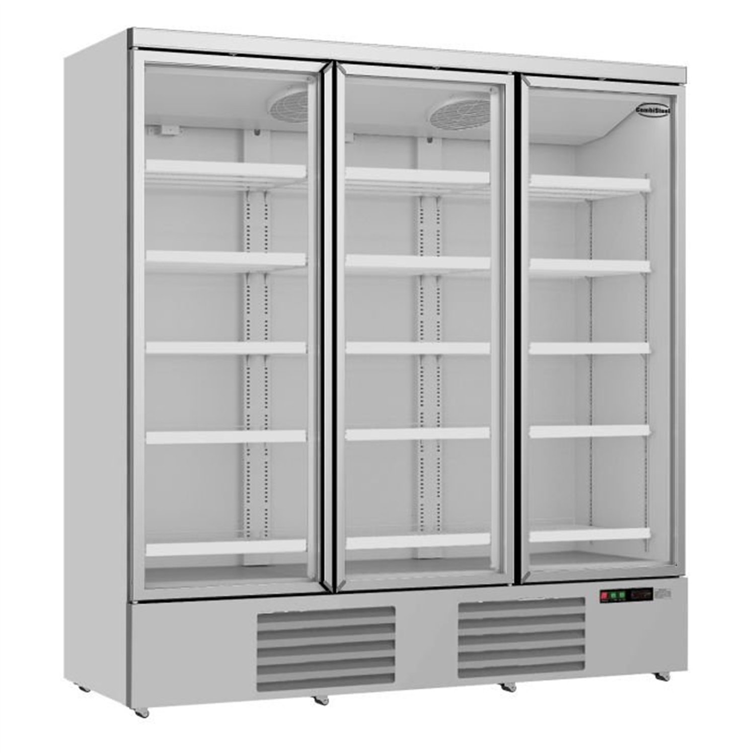 Vitrină frigorifică frigorifică cu 3 uși din sticlă, JDE-1530R, Combi Steel