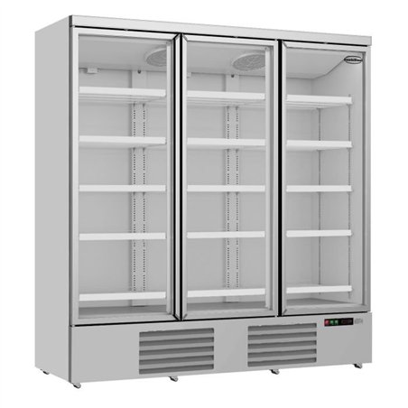Vitrină frigorifică frigorifică cu 3 uși din sticlă, JDE-1530R, Combi Steel