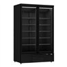 Vitrină frigorifică cu 2 uși din sticlă, negru, JDE-1000R BL, Combi Steel