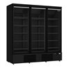 Congelator cu 3 uși din sticlă, negru, JDE-1530F BL, marca Combi Steel