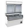 Ladă frigorifică montată pe perete, 2 uși din sticlă, albă, WALL MOUNTED FREEZER UNIT WHITE 2 GLASS DOORS, Combi Steel