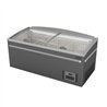 Ladă frigorifică pentru supermarket, cu capacitate mare, dezghețare automată, model GREY HEAD ELEMENT, Combi Steel