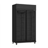 Refrigerator cu 2 uși din sticlă, negru, model IRM-770 BL, Combi Steel