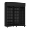 Vitrină frigorifică frigorifică, 3 uși din sticlă, negru, IRM-1180R BL, Combi Steel