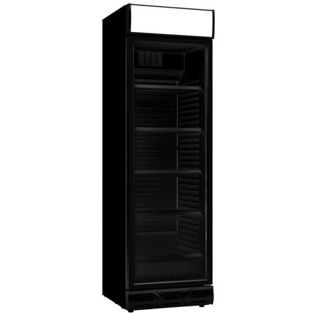 Vitrină frigorifică cu ușă din sticlă, negru, deschidere stânga, Combi Steel