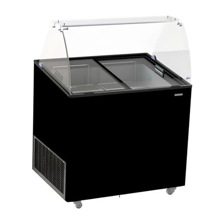Display înghețată, 6 compartimente x 5 litri, Corisca Black, Combi Steel
