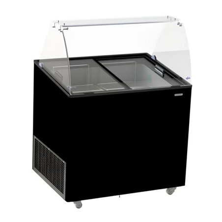 Display înghețată, 6 compartimente x 5 litri, Corisca Black, Combi Steel