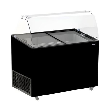 Display înghețată, 8 compartimente, capacitate 5 L, JAVA BLACK, Combi Steel