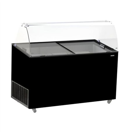 Vitrină frigorifică pentru înghețată, 10 compartimente x 5 litri, Tenerife Black, Combi Steel