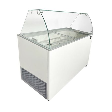 Vitrină frigorifică pentru înghețată, 8 compartimente x 5 litri, ICE CREAM DISPLAY JAVA 8x5 LTR, Combi Steel