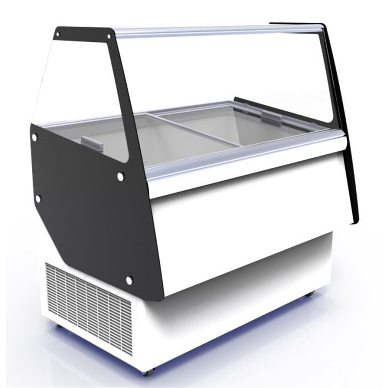 Vitrină frigorifică pentru înghețată, 8 compartimente, capacitate 5 litri fiecare, ICE CREAM DISPLAY IBIZA 8X5 LTR, Combi Steel