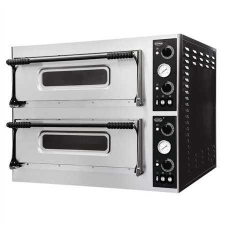 Cuptor pentru pizza, dublu, 2 x 4 tăvi, Combi Steel