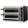 Cuptor pentru pizza, cu feronerie dublă, 2 niveluri, PIZZA OVEN DOUBLE WINDOW 2 x 1, Combi Steel