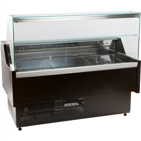 Vitrină frigorifică, design elegant, 1.5 m, COLD DISPLAY OSCAR 1.5, Combi Steel