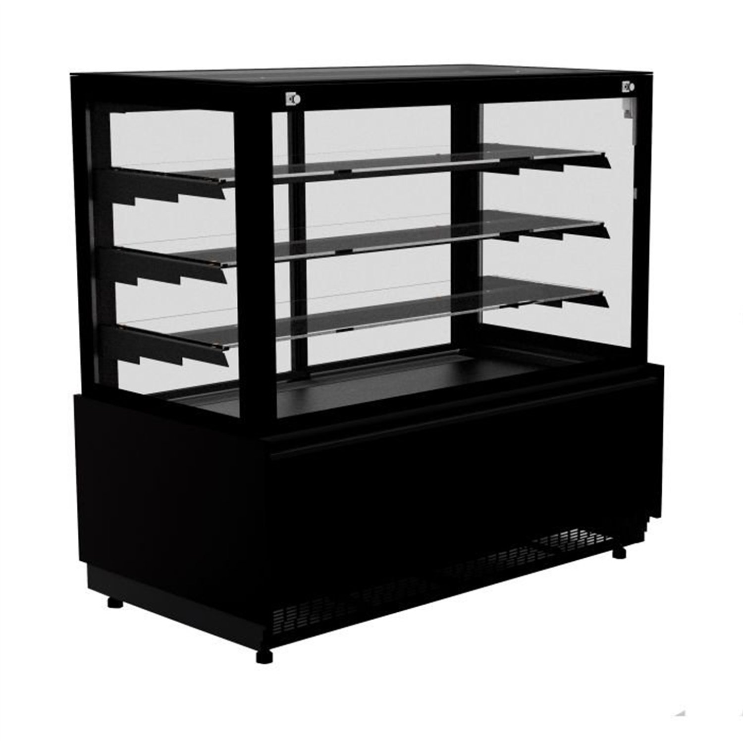 Vitrină frigorifică pentru patiserie, design elegant, COLD DISPLAY NERO 1.0, Combi Steel