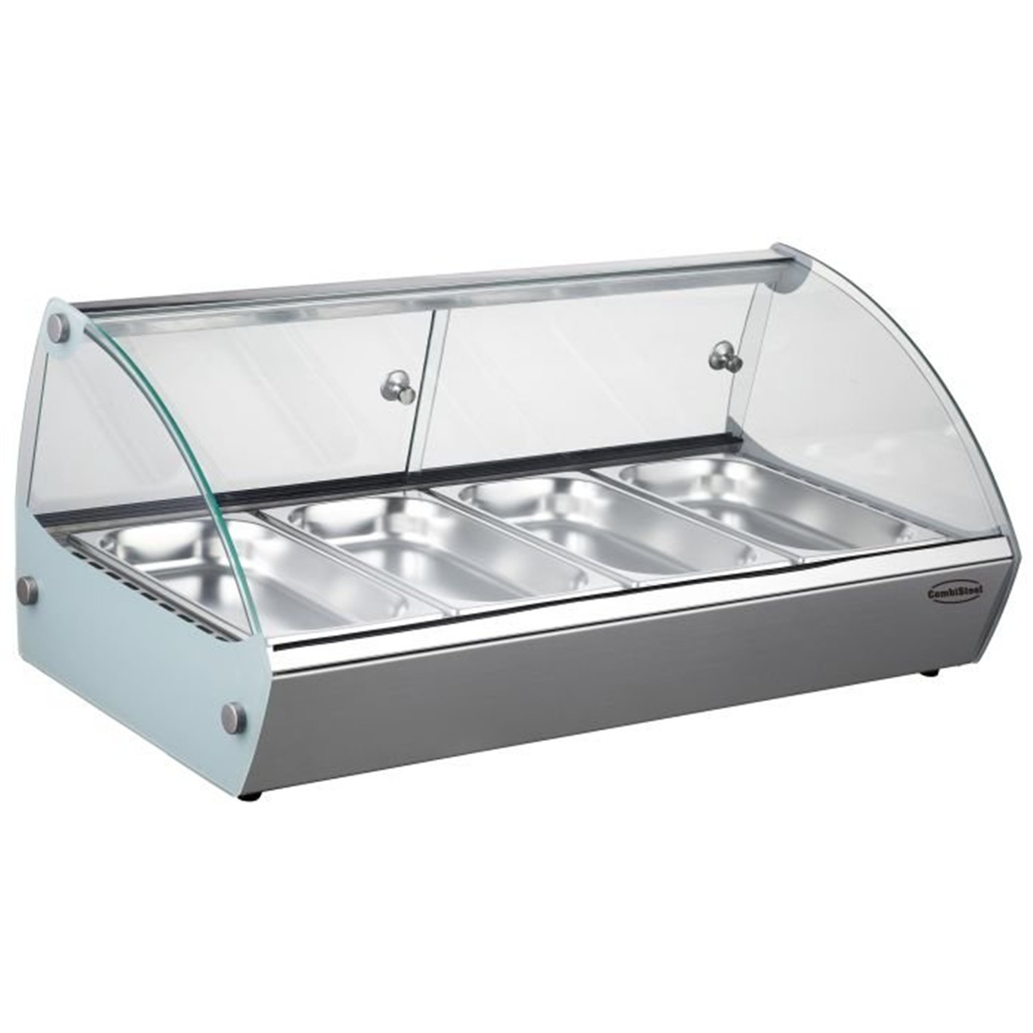 Vitrină de servire, 4 tăvi GN, încălzire, HOT DISPLAY 4 1/3 GN, Combi Steel