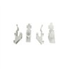 Set 4 clips albe pentru prindere, model 7487.0165 NEW SERIES, Combi Steel